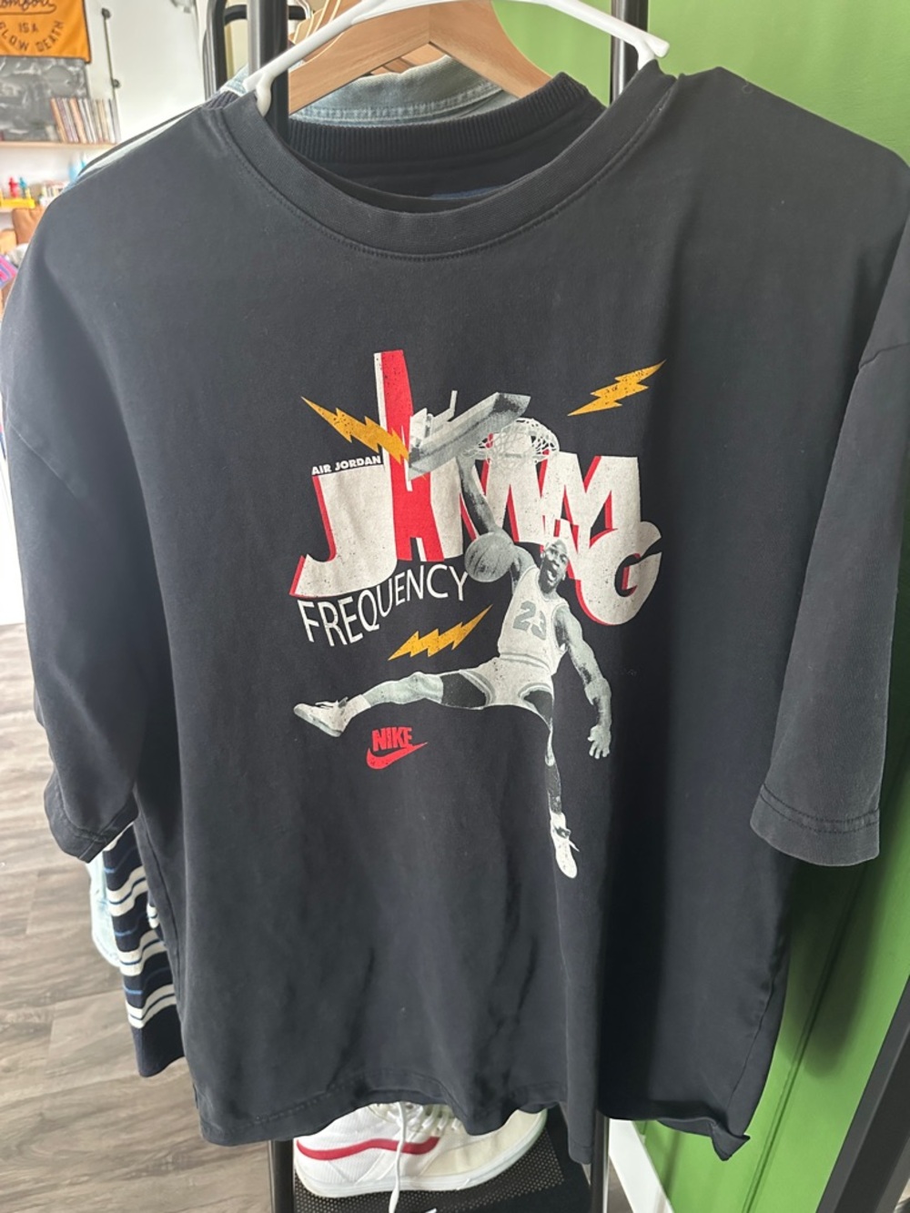 Nike Black Graphic 'Jamming Frequency' Michael Jordan Tee